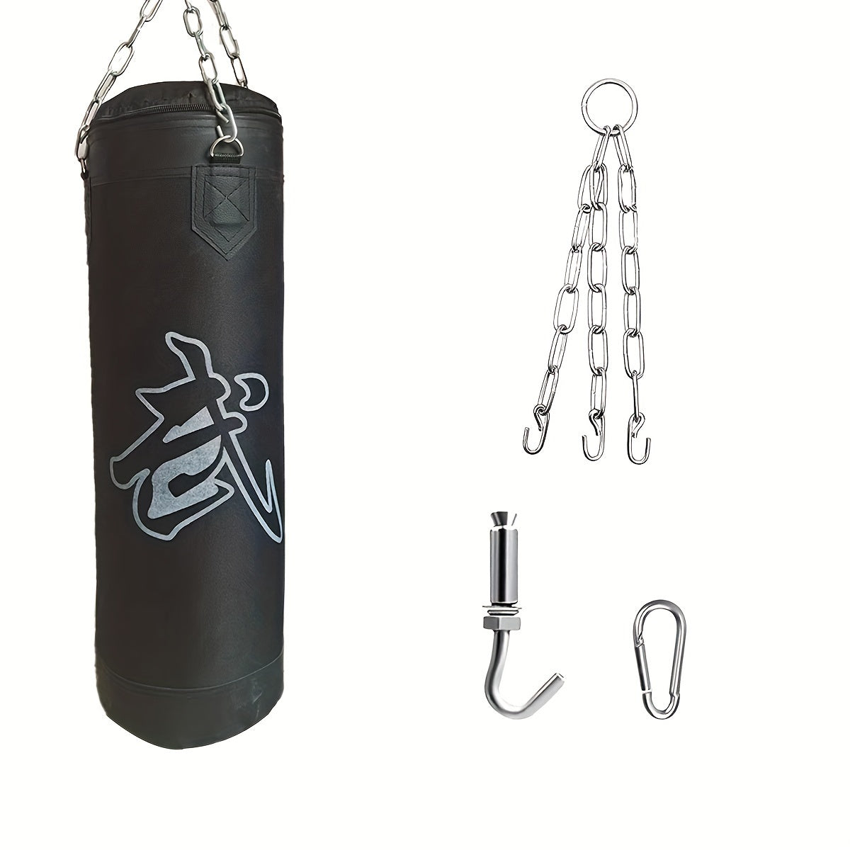 1 Set 60CM Heavy-Duty Hanging Boxing Sandbag(Black)-0